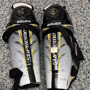 Bauer Supreme Black and Yellow Shin Guards